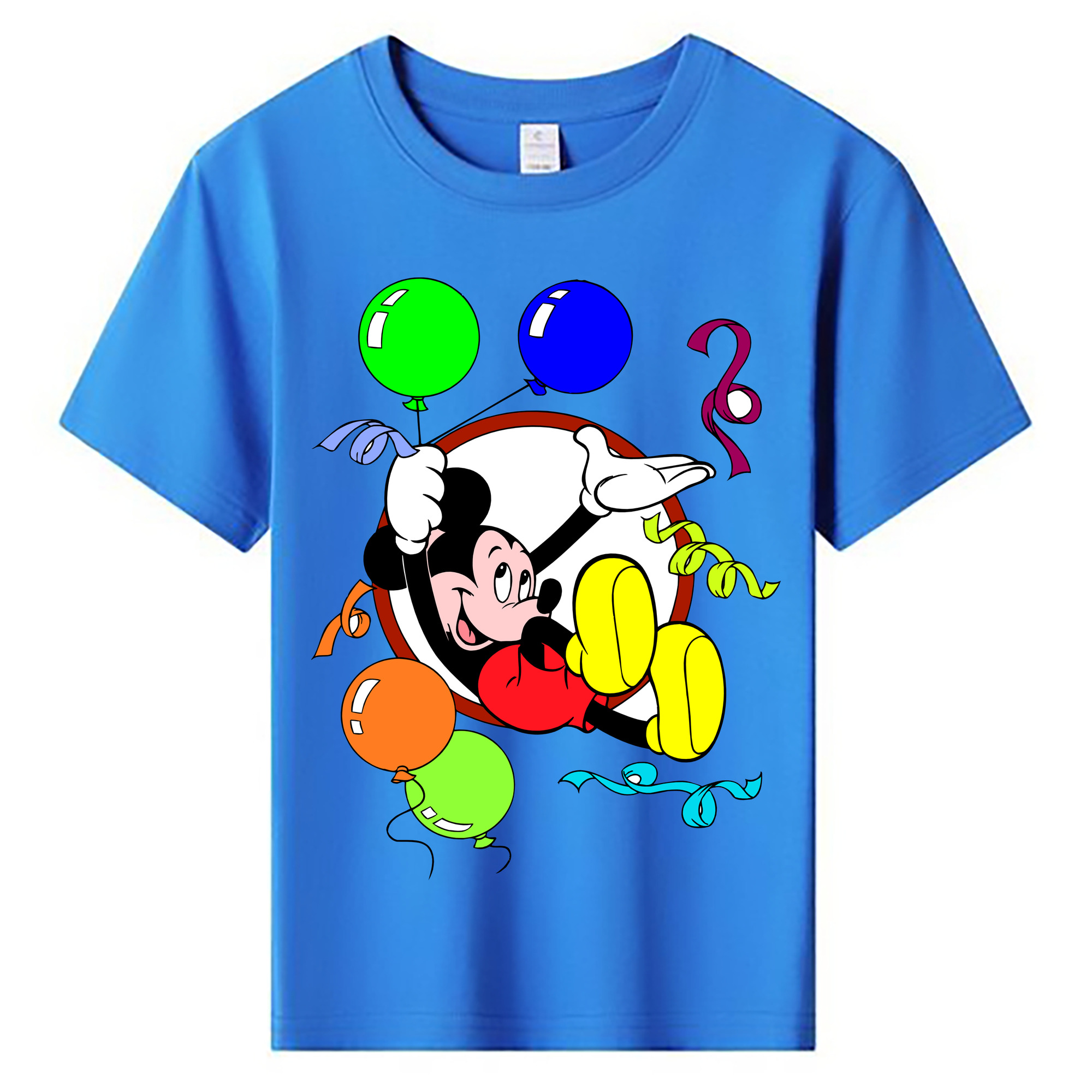 ミッキーマウス Mickey Mouse 綿100％キッズTシャツ（フロントプリント）